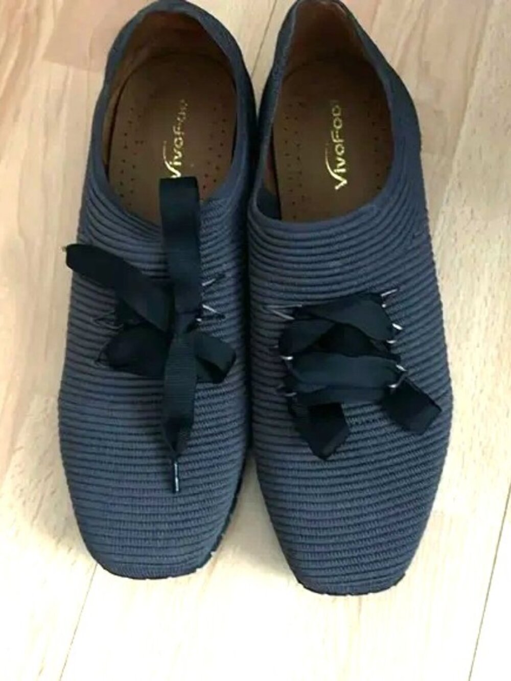 L'Amour Des Pieds Taimah gray stretch-knit leather-lined loafers flats US10=EU41